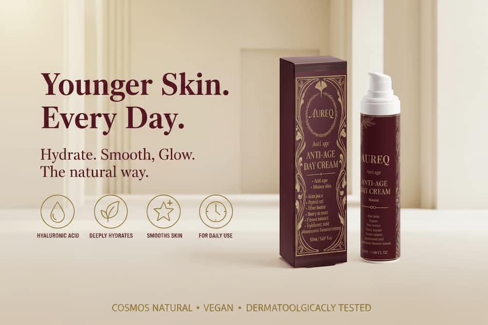 AUREQ Anti-Aging Day cream with rich text