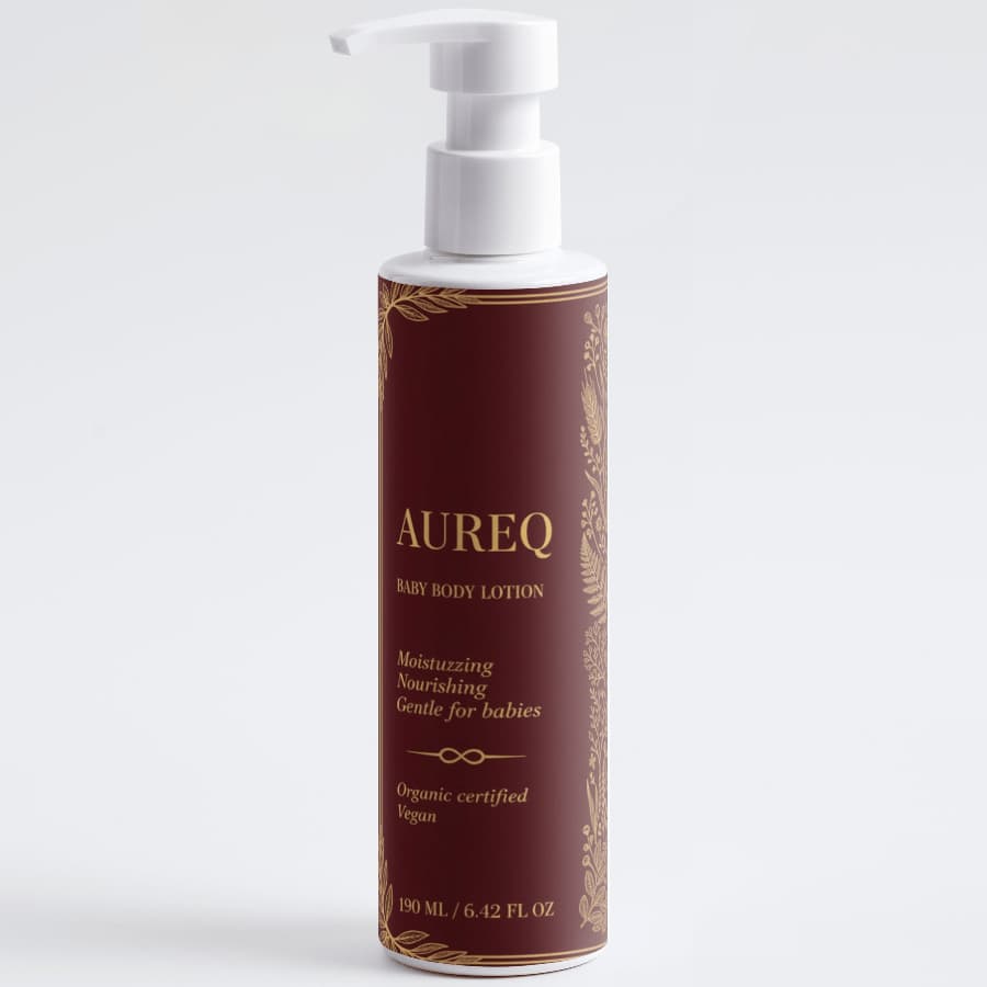 Baby Body Lotion - Organic Hydration for Delicate Skin in a pump bottle, featuring moisturizing and nourishing ingredients.