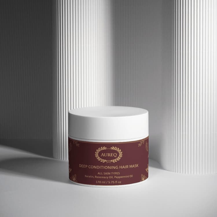 Deep Cleanse Scalp Scrub, Rosemary & Mint in a stylish container on a minimalist background.